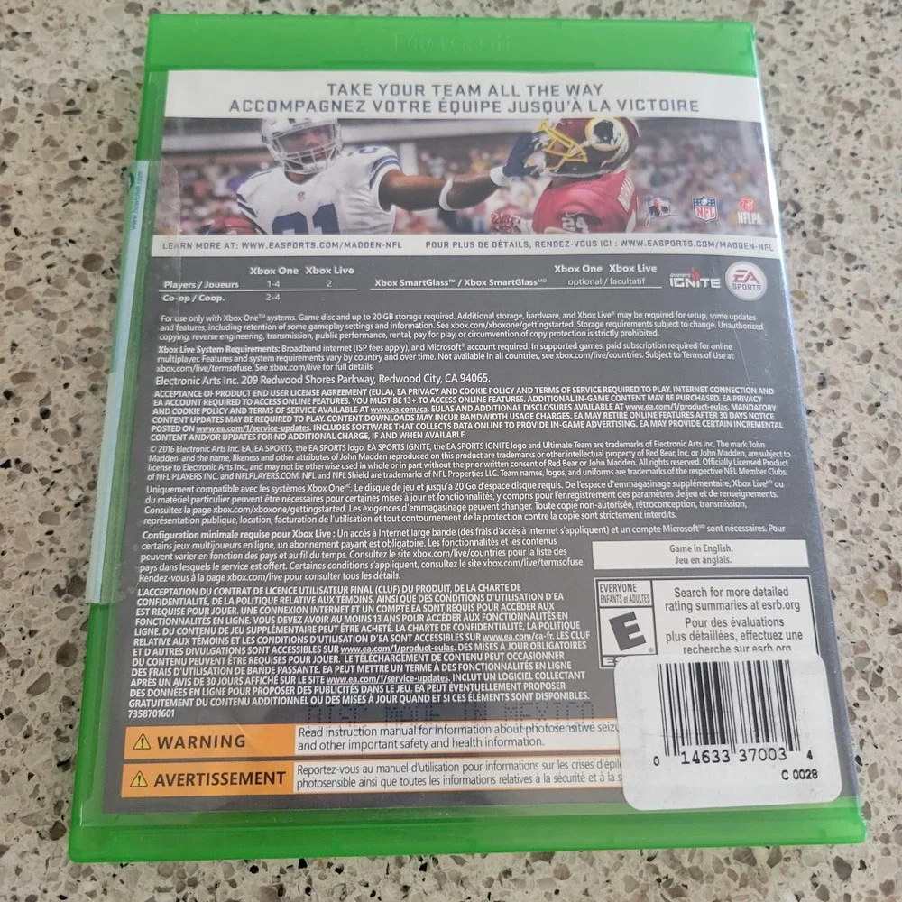 Madden NFL 17 (Microsoft Xbox ONE, 2016) Football - CIB Complete w/ Inserts.